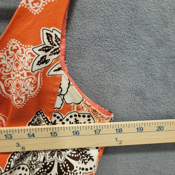 Jessica Howard Floral Midi Dress Size 12 Coral Sleeveless Classic Flowy Dainty‎ - Picture 4 of 6